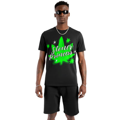 Stoner Princess Neon Leaf Tee