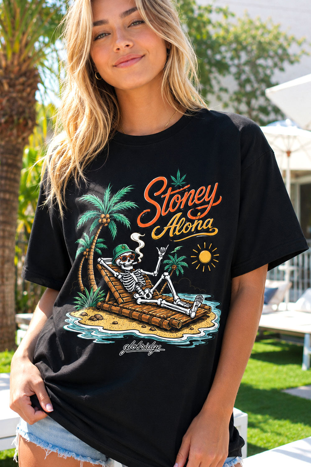 Stoney Aloha Skeleton Beach T-Shirt