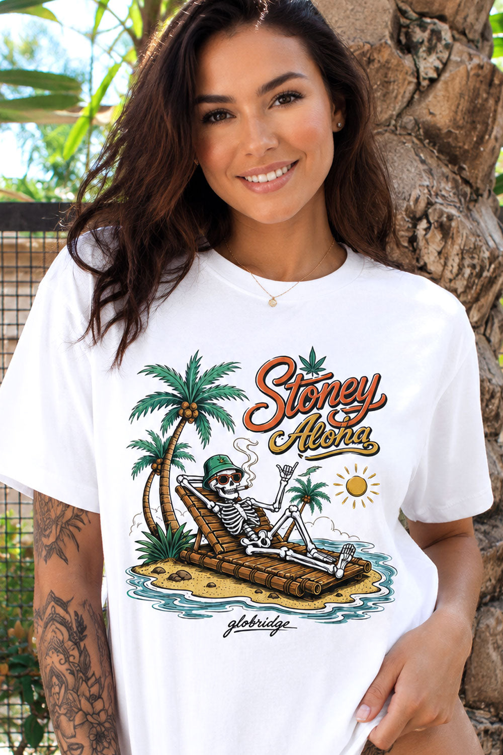 Stoney Aloha Skeleton Beach Tee