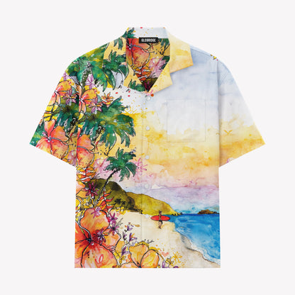 Sunset Canvas Hawaiian Shirt