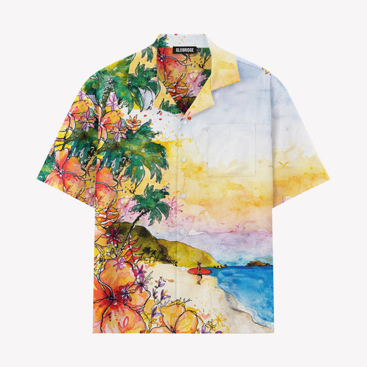 Sunset Canvas Hawaiian Shirt