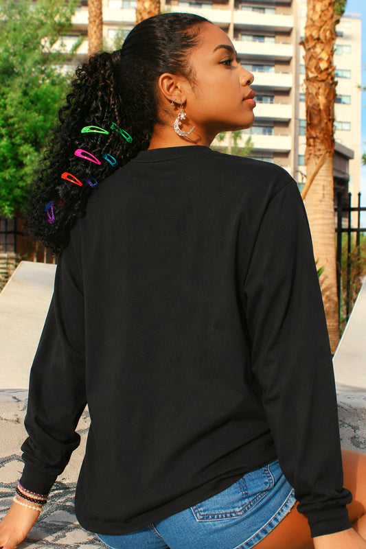 Super Lucky Stoner Black Long Sleeve Tee
