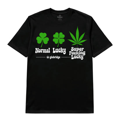 Super Lucky Stoner Black Tee