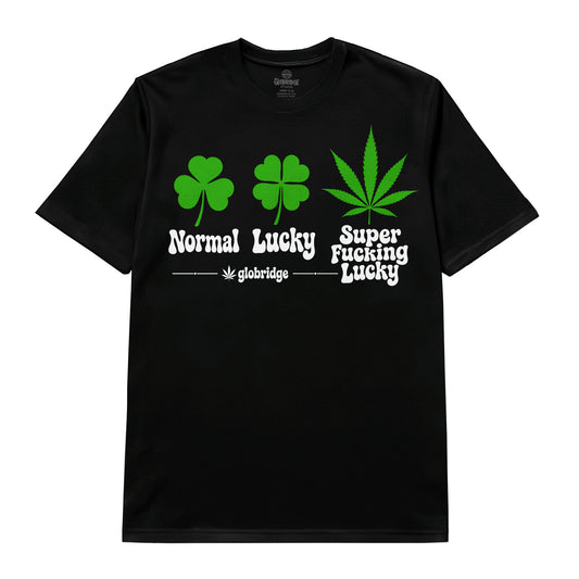 Super Lucky Stoner Black Tee