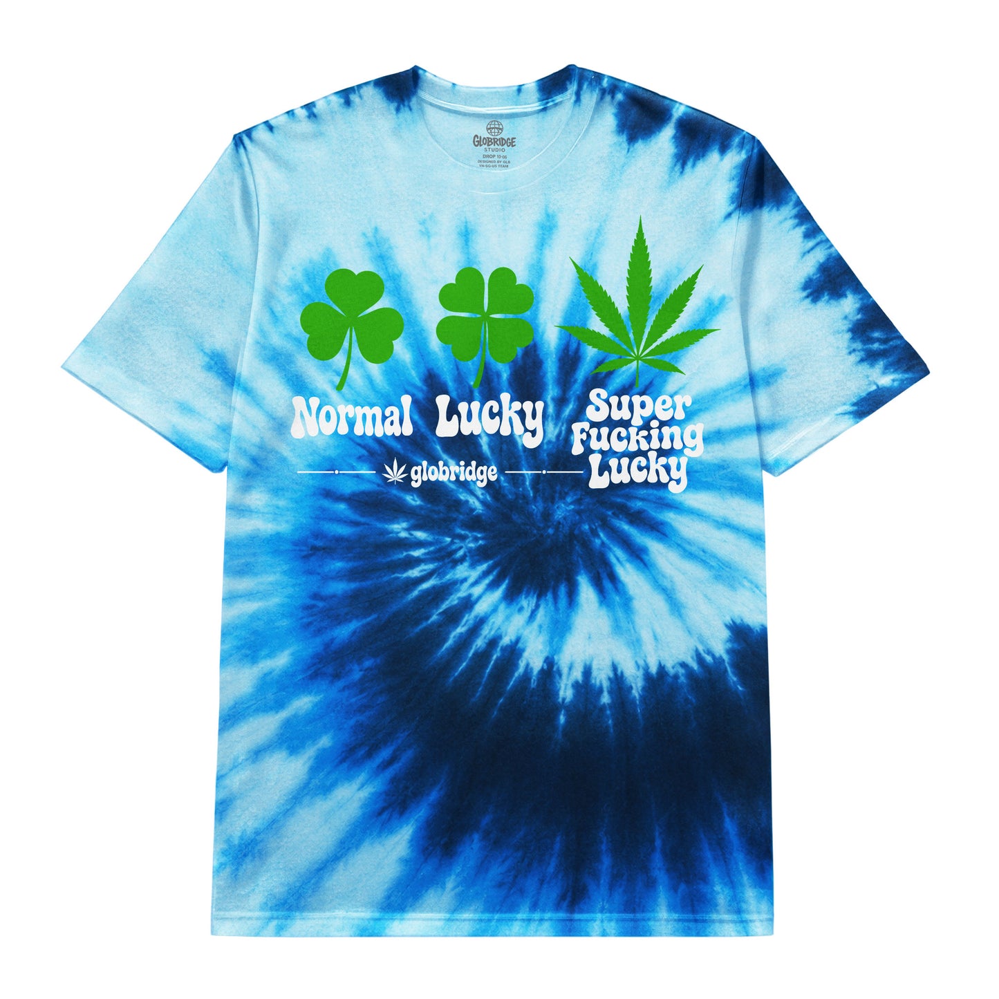 Super Lucky Stoner Blue Tie-Dye Tee