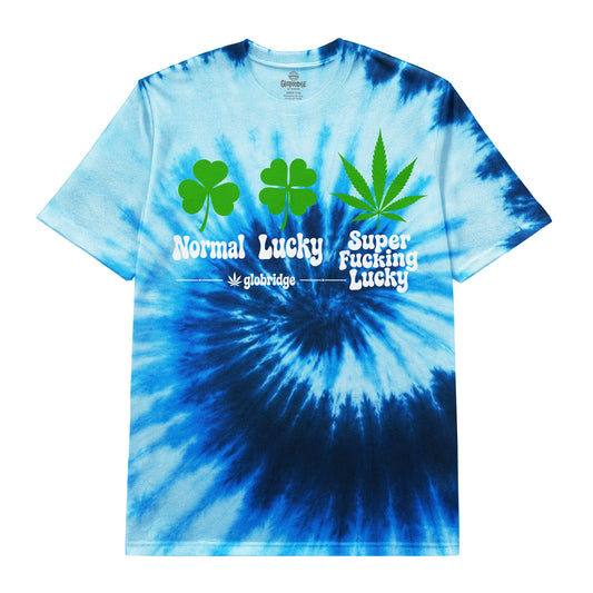 Super Lucky Stoner Blue Tie-Dye Tee