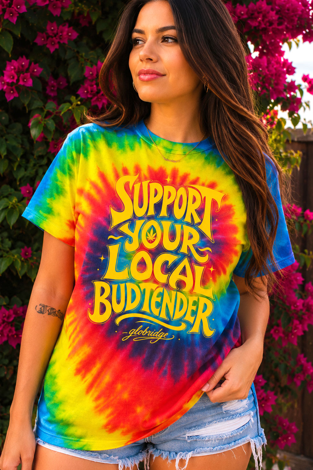 Support Your Local Budtender Tie Dye T-Shirt