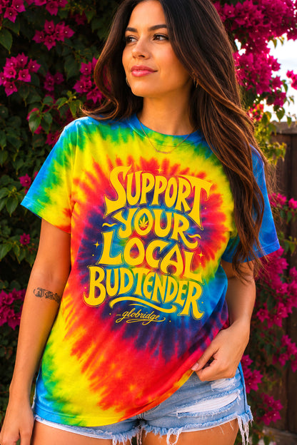 Support Your Local Budtender Tie Dye T-Shirt