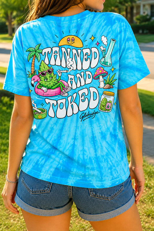 Tanned and Toked Tie Dye Tee