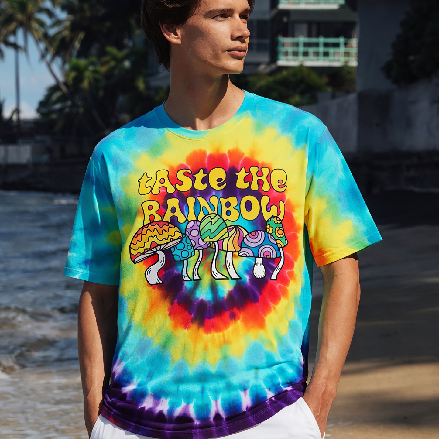 Taste the Rainbow Retro Tie-Dye T-Shirt