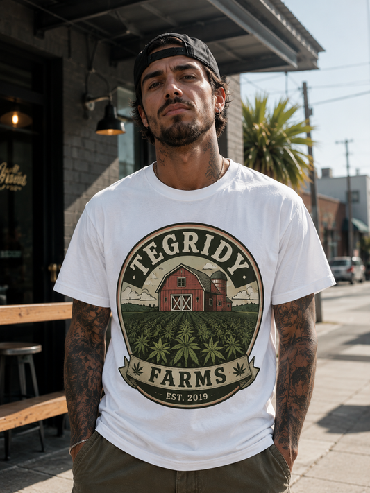 Tegridy Farms Est 2019 Cannabis Parody Vintage Tee