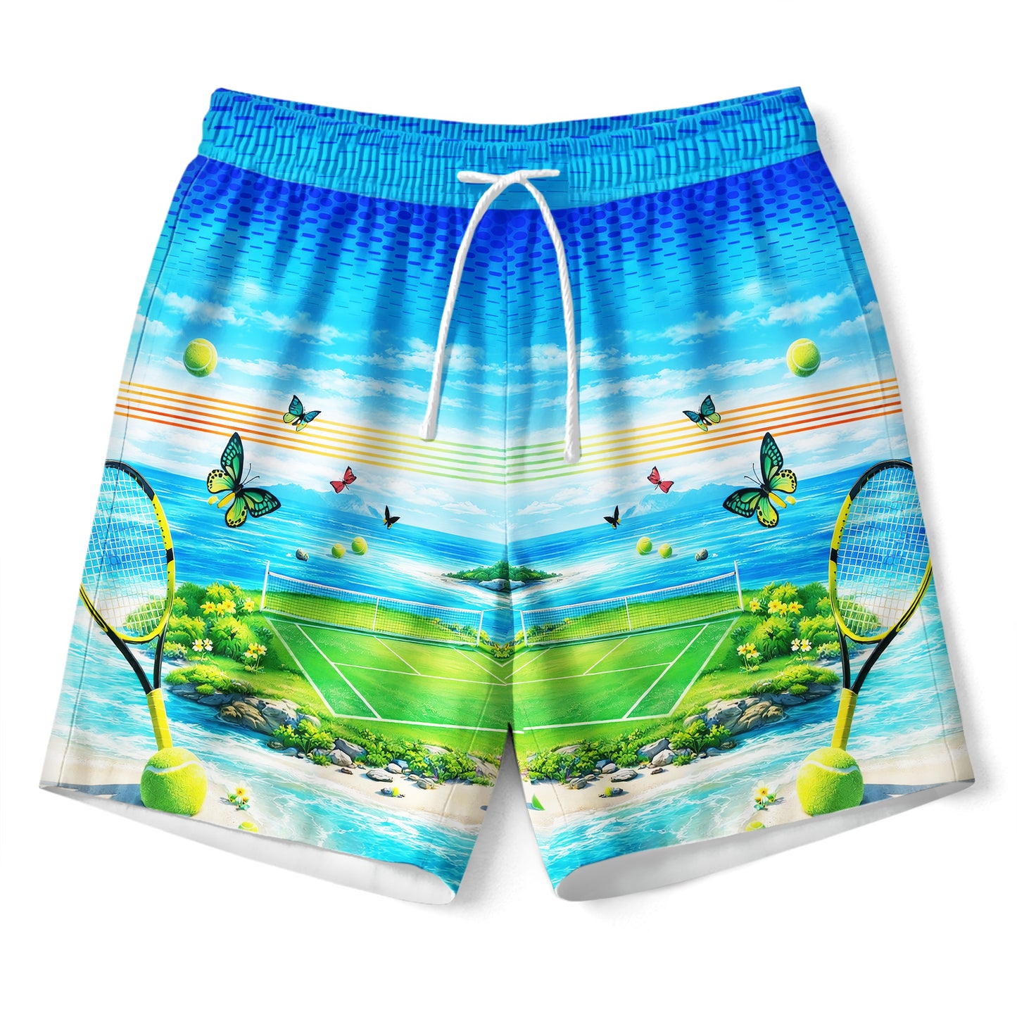 Tennis Island Hawaiian Shirt & Shorts Set