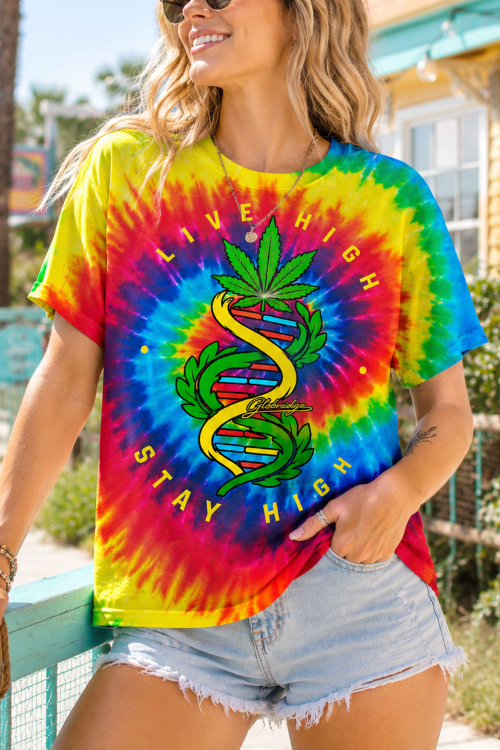 The Helix Stay High Tie-Dye Tee