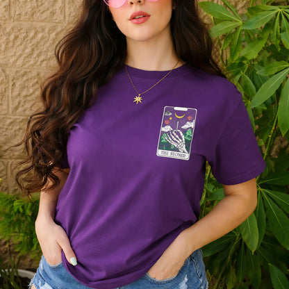 The Stoner Tarot Purple Graphic T-Shirt