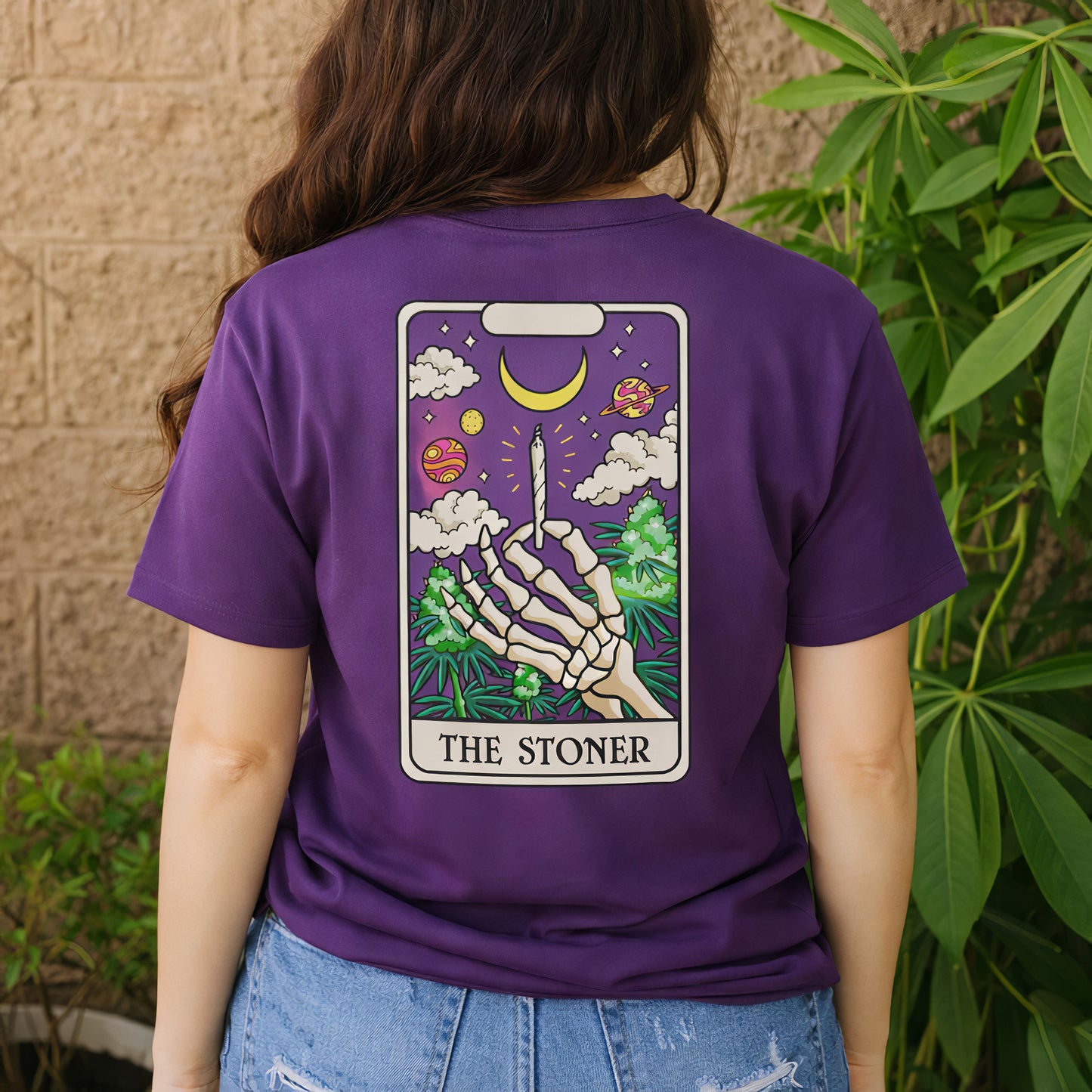 The Stoner Tarot Purple Graphic T-Shirt