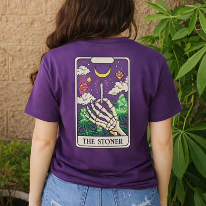 The Stoner Tarot Purple Graphic T-Shirt
