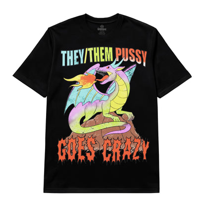They/Them Go Crazy Pastel Dragon Tee