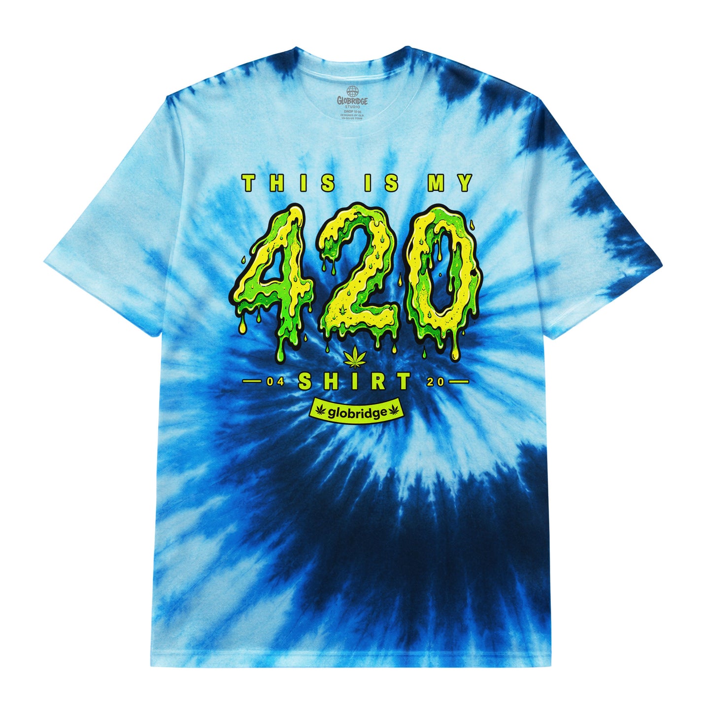 This Is My 420 Shirt Psychedelic Blue Tie Dye Tee