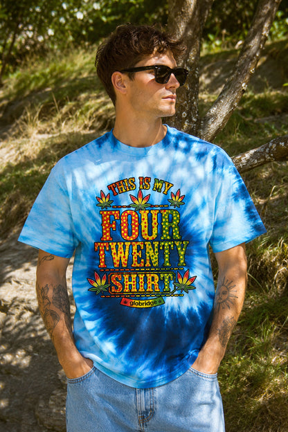 This Is My Four Twenty Blue Tie Dye Tee