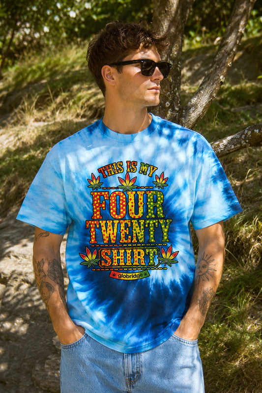 This Is My Four Twenty Blue Tie Dye Tee