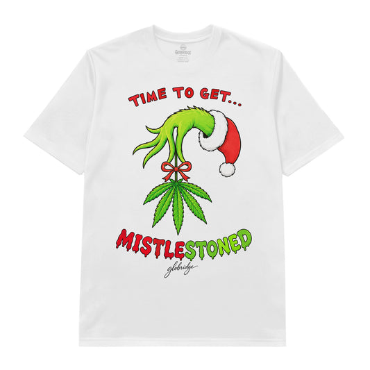 Time to Get MistleStoned Funny Christmas 420 Tee