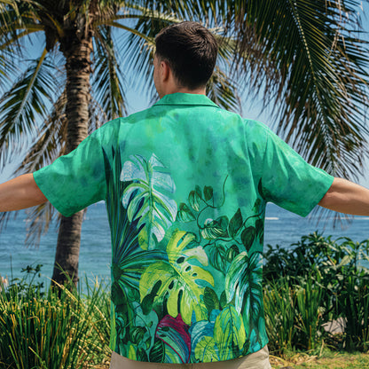 Tropical Botanical Leaves Hawaiian Shirt