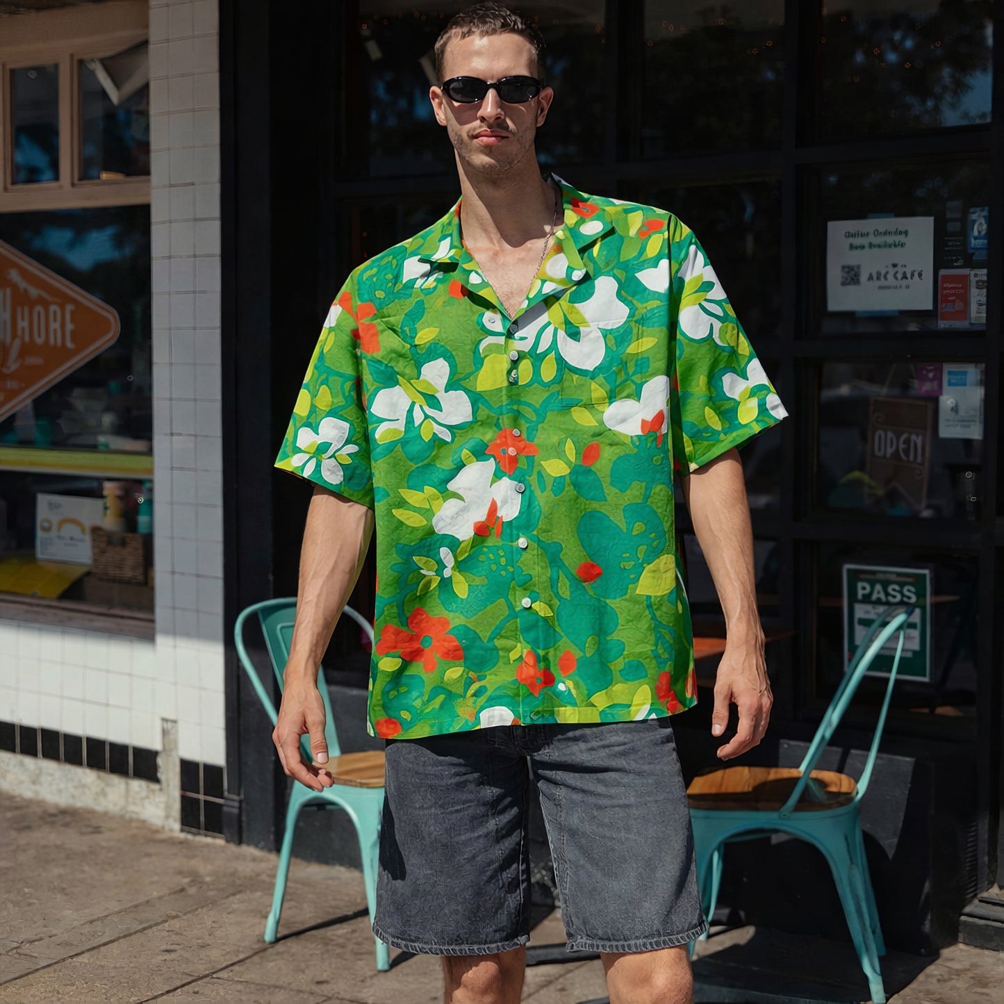 Tropical Garden Floral Hawaiian Shirt