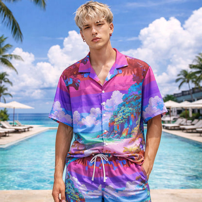 Tropical Island Summer Shirts & Shorts Set