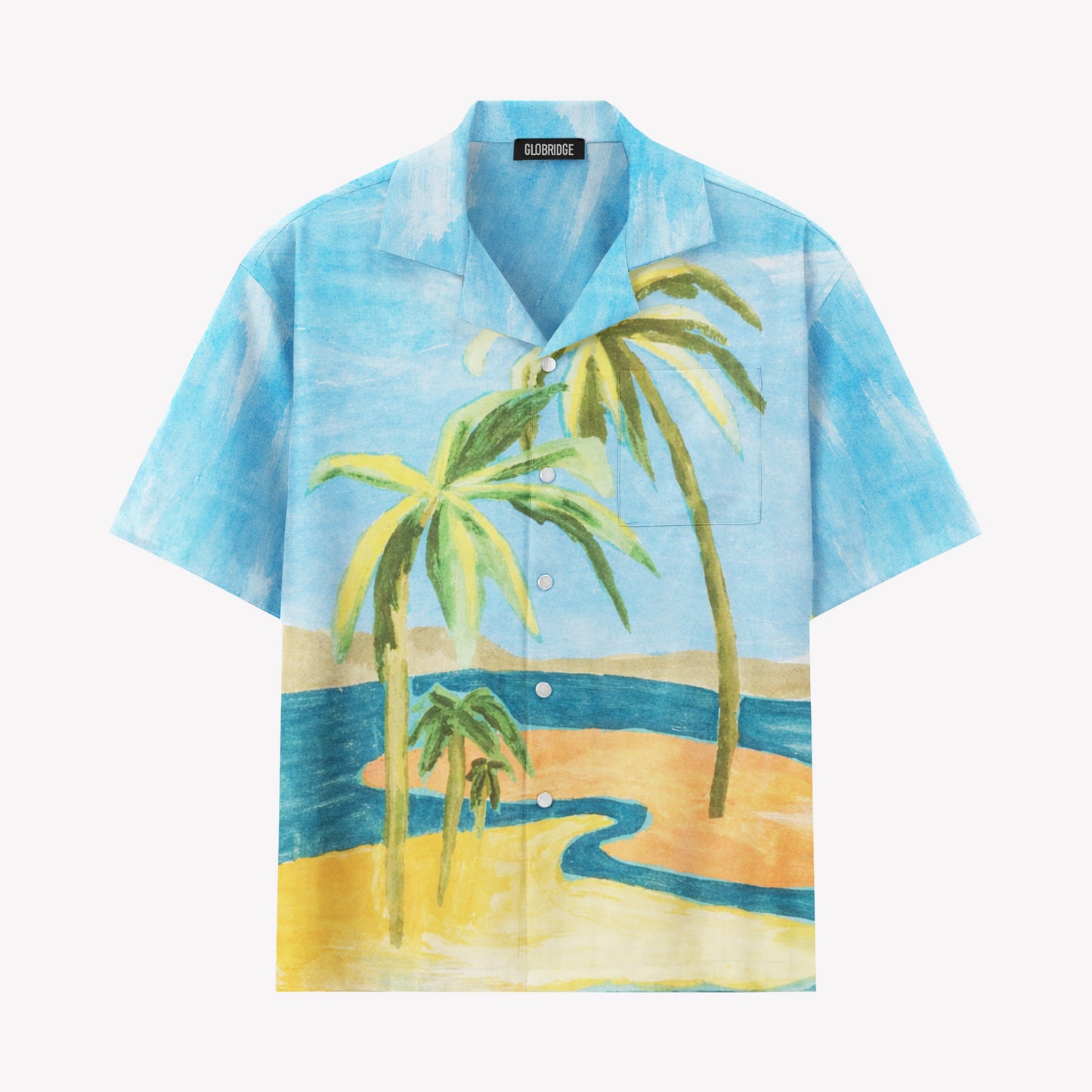 Tropical Palm Island Hawaiian Shirt
