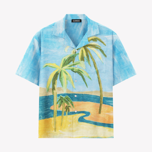 Tropical Palm Island Hawaiian Shirt