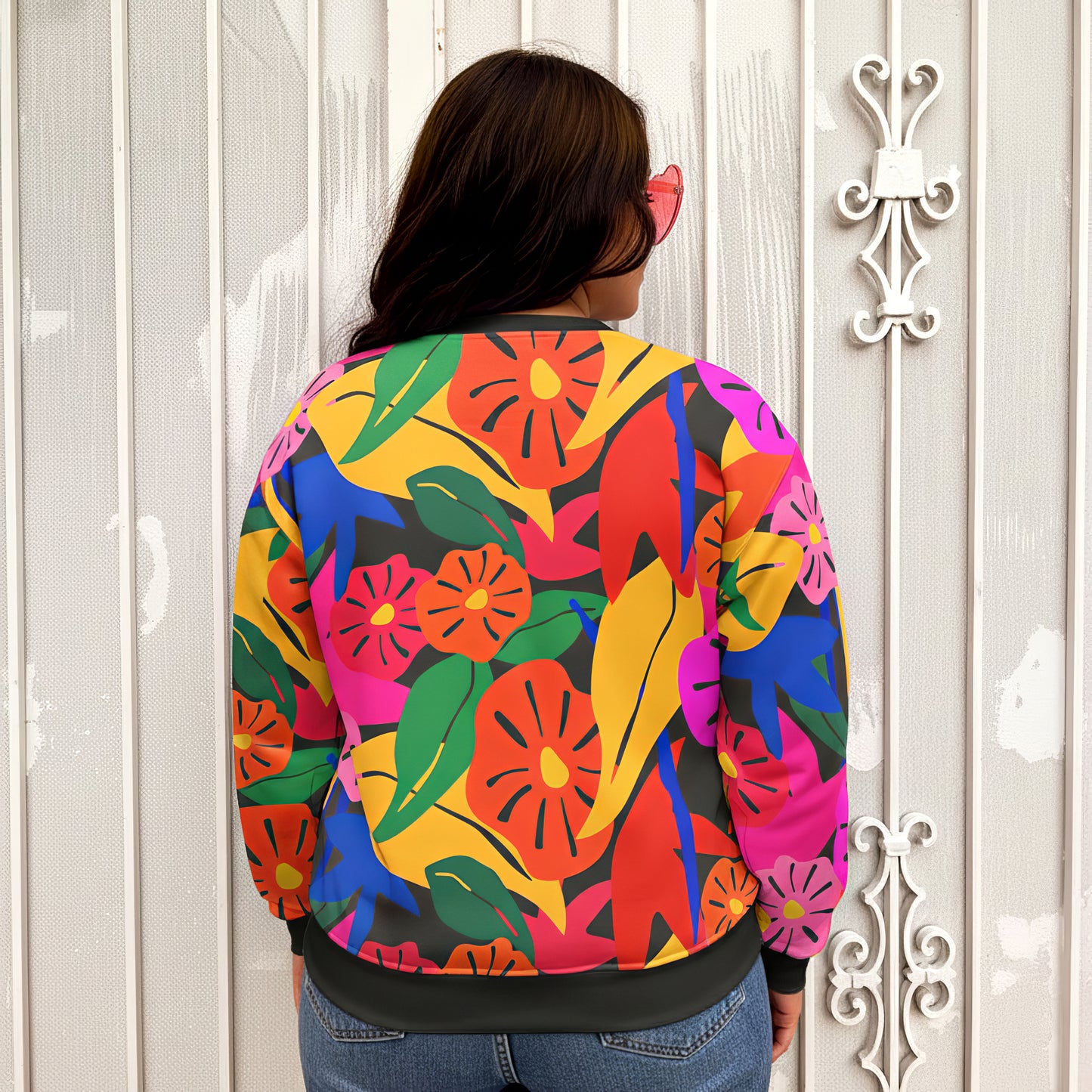 Tropical Pop-Art Floral Sweatshirt