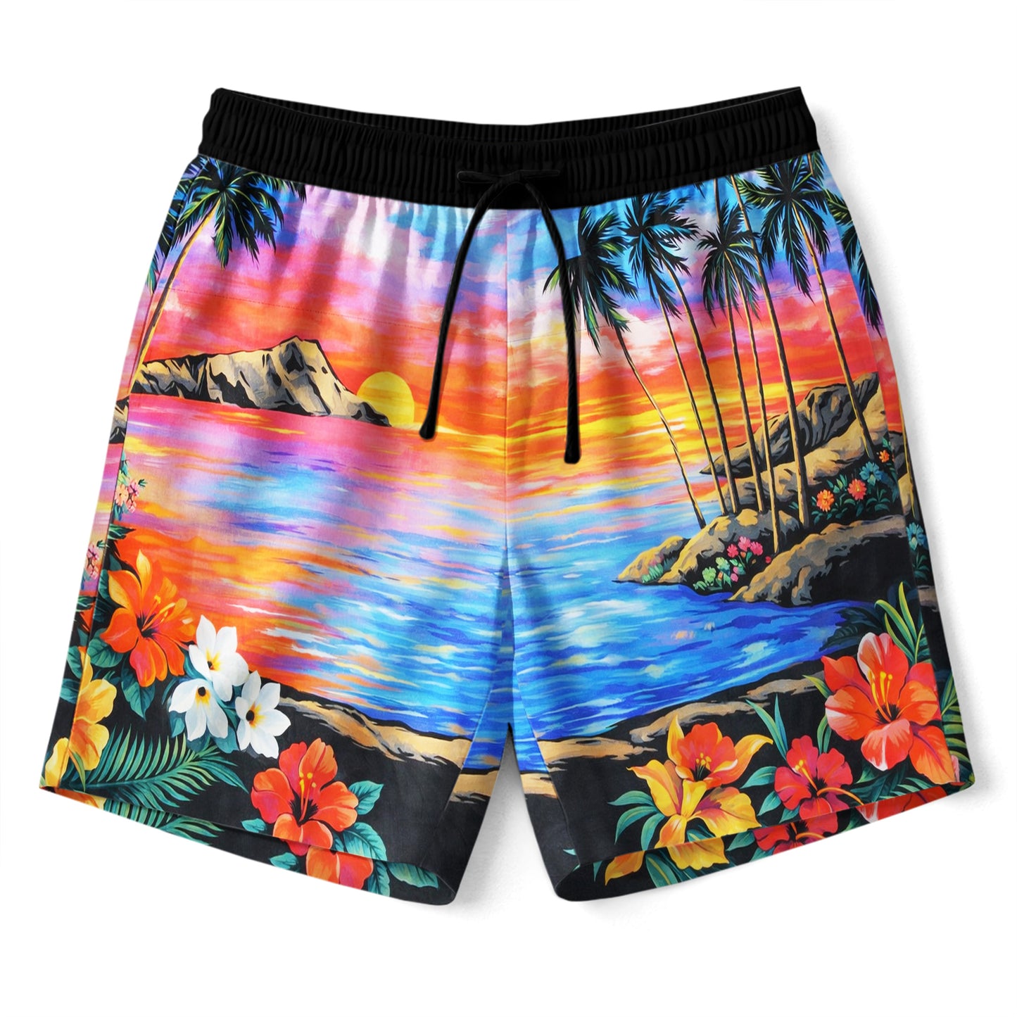 Tropical Sunset Hawaiian Shirt & Shorts Set