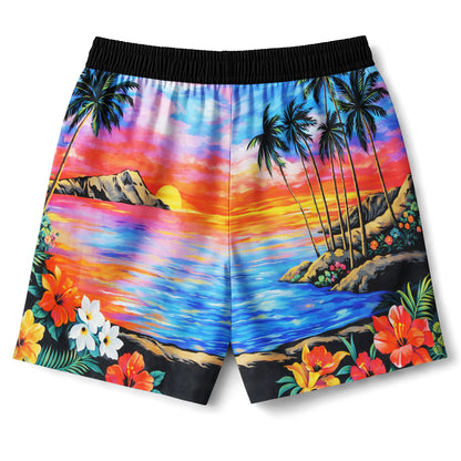 Tropical Sunset Hawaiian Shirt & Shorts Set