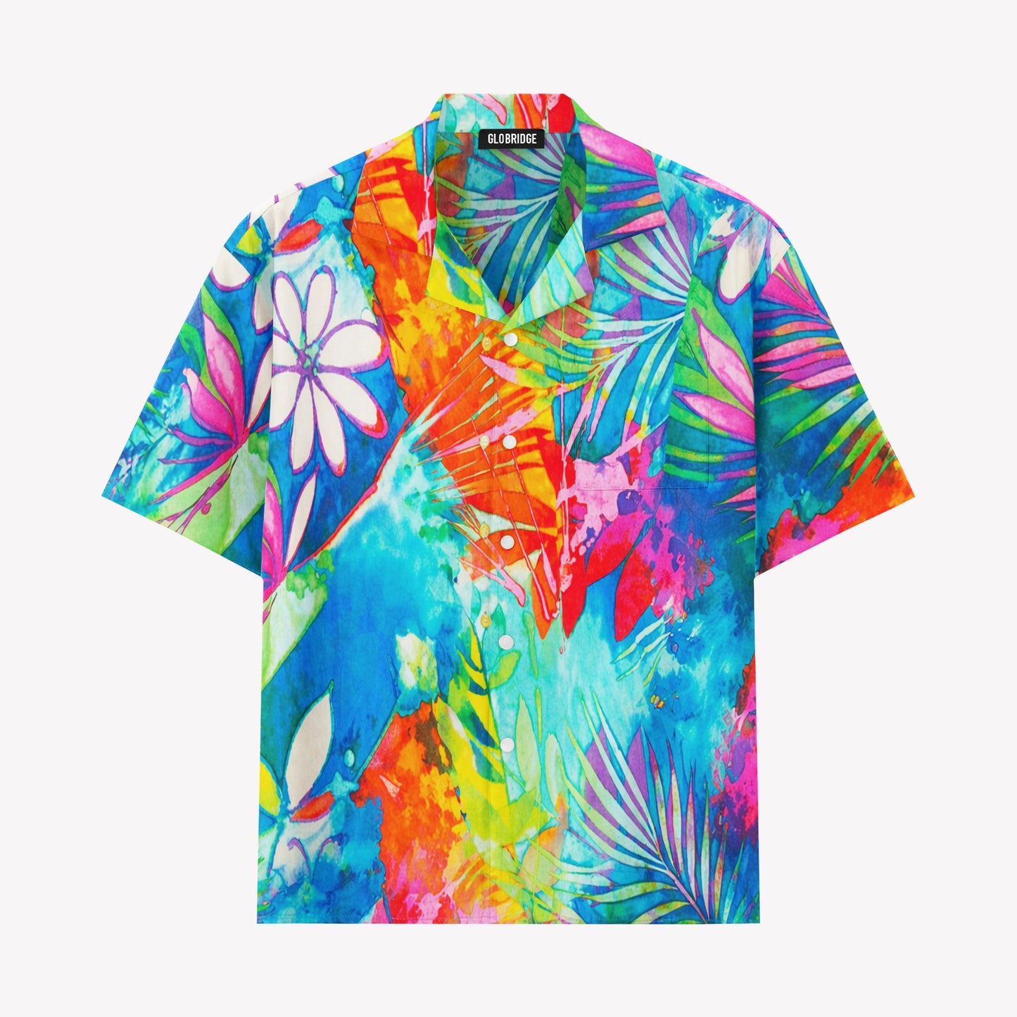Tropical Watercolor Hawaiian Shirt