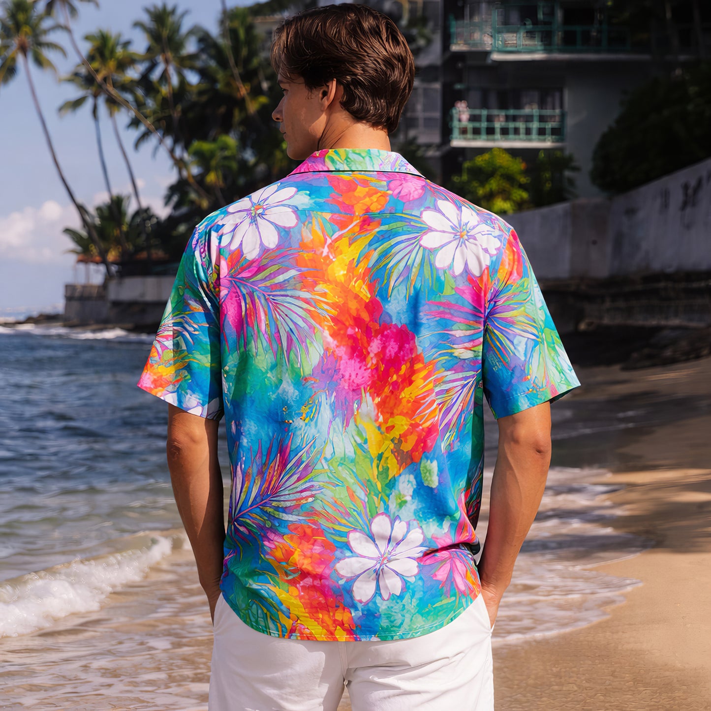 Tropical Watercolor Hawaiian Shirt