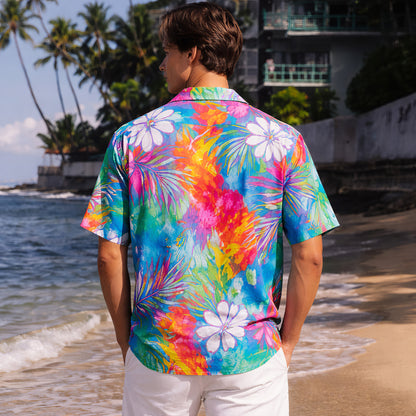 Tropical Watercolor Hawaiian Shirt