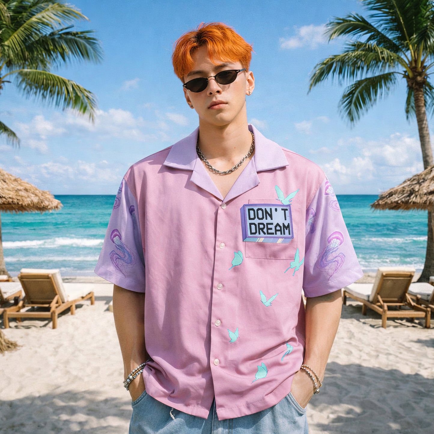 Vaporwave Cyber Anime City Hawaiian Shirt