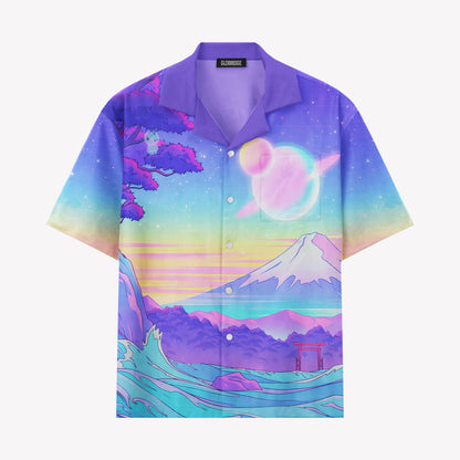 Vaporwave Mount Fuji Dreamscape Hawaiian Shirt