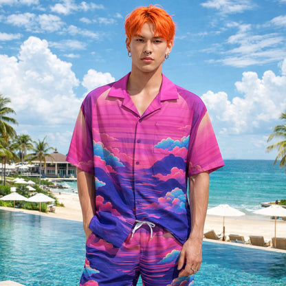 Vaporwave Sunset Shirt & Shorts Set