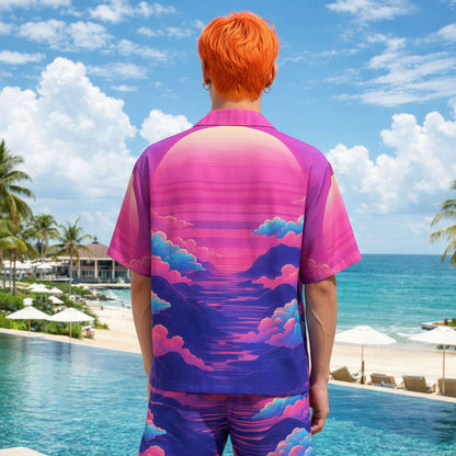 Vaporwave Sunset Shirt & Shorts Set
