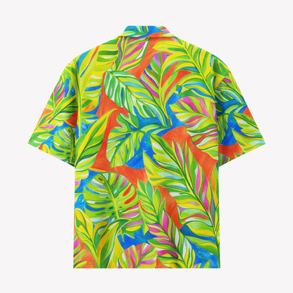 Vibrant Tropical Leaf Hawaiian Shirt