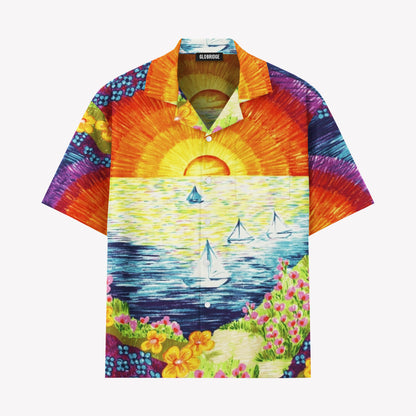 Vintage Coastal Sunset Hawaiian Shirt