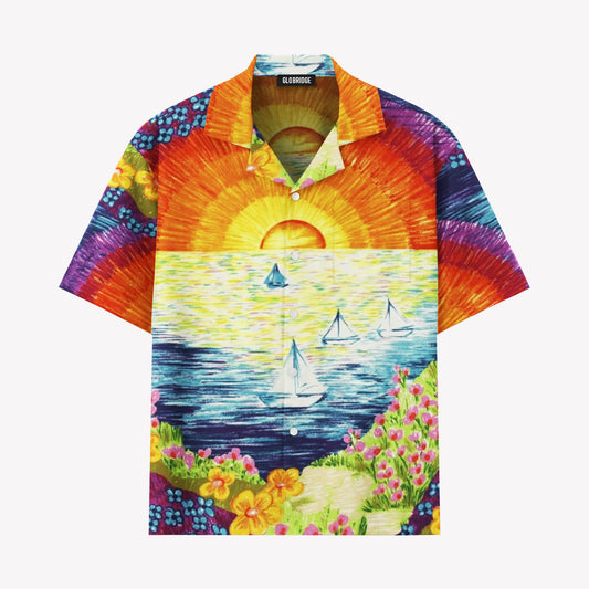 Vintage Coastal Sunset Hawaiian Shirt