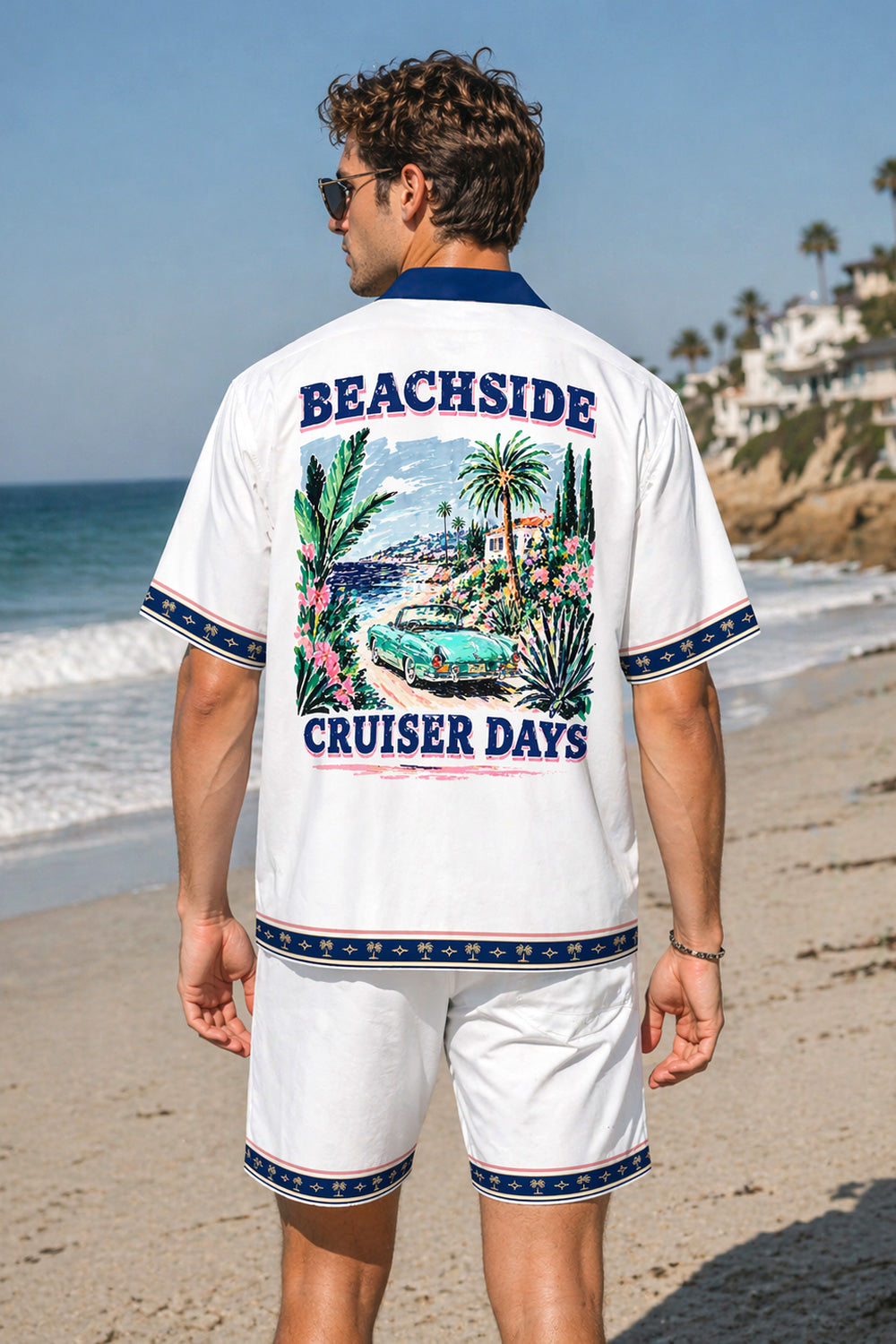 Virginia Beach Beachside Cruiser Days Hawaiian Shirt & Shorts Set