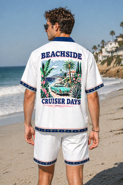 Virginia Beach Beachside Cruiser Days Hawaiian Shirt & Shorts Set