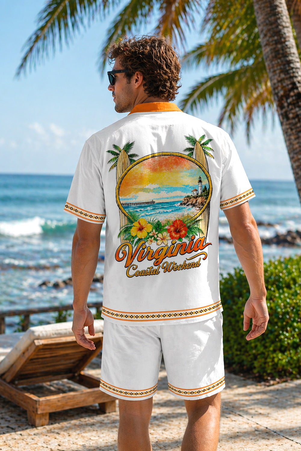 Virginia Coastal Weekend Hawaiian Shirt & Shorts Set