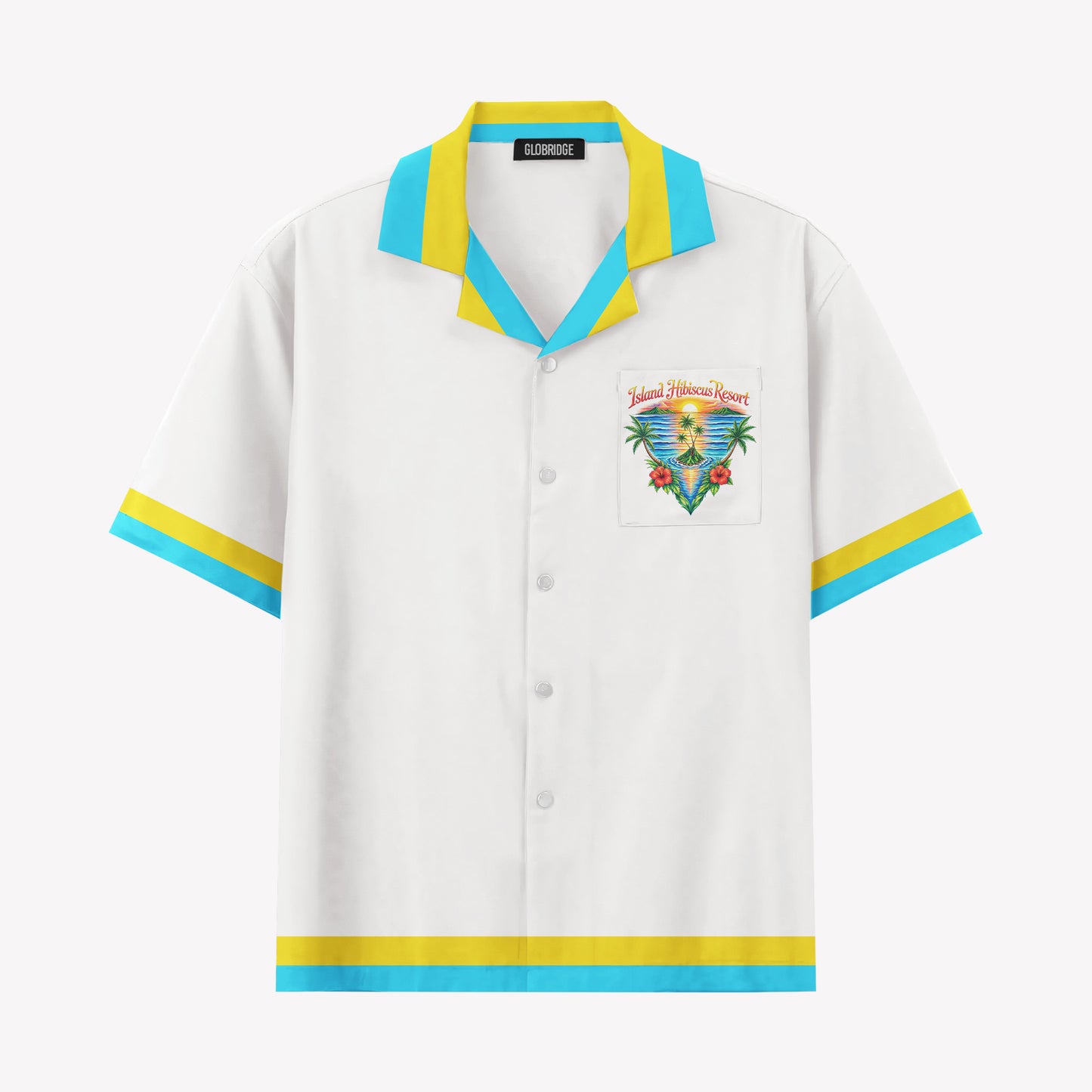 Waikiki Island Hibiscus Resort Hawaiian Shirt & Shorts Set