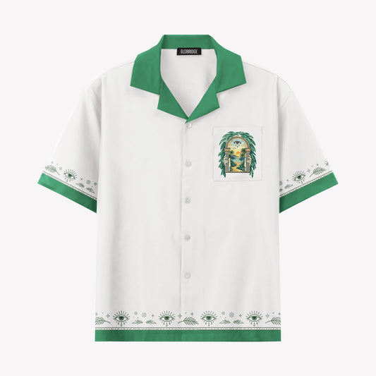 Waikiki Sunset Palms Hawaiian Shirt & Shorts Set