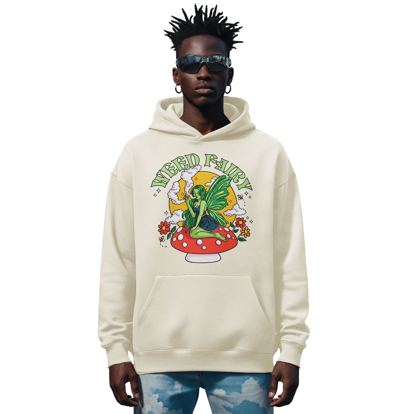 Weed Fairy Retro Hoodie
