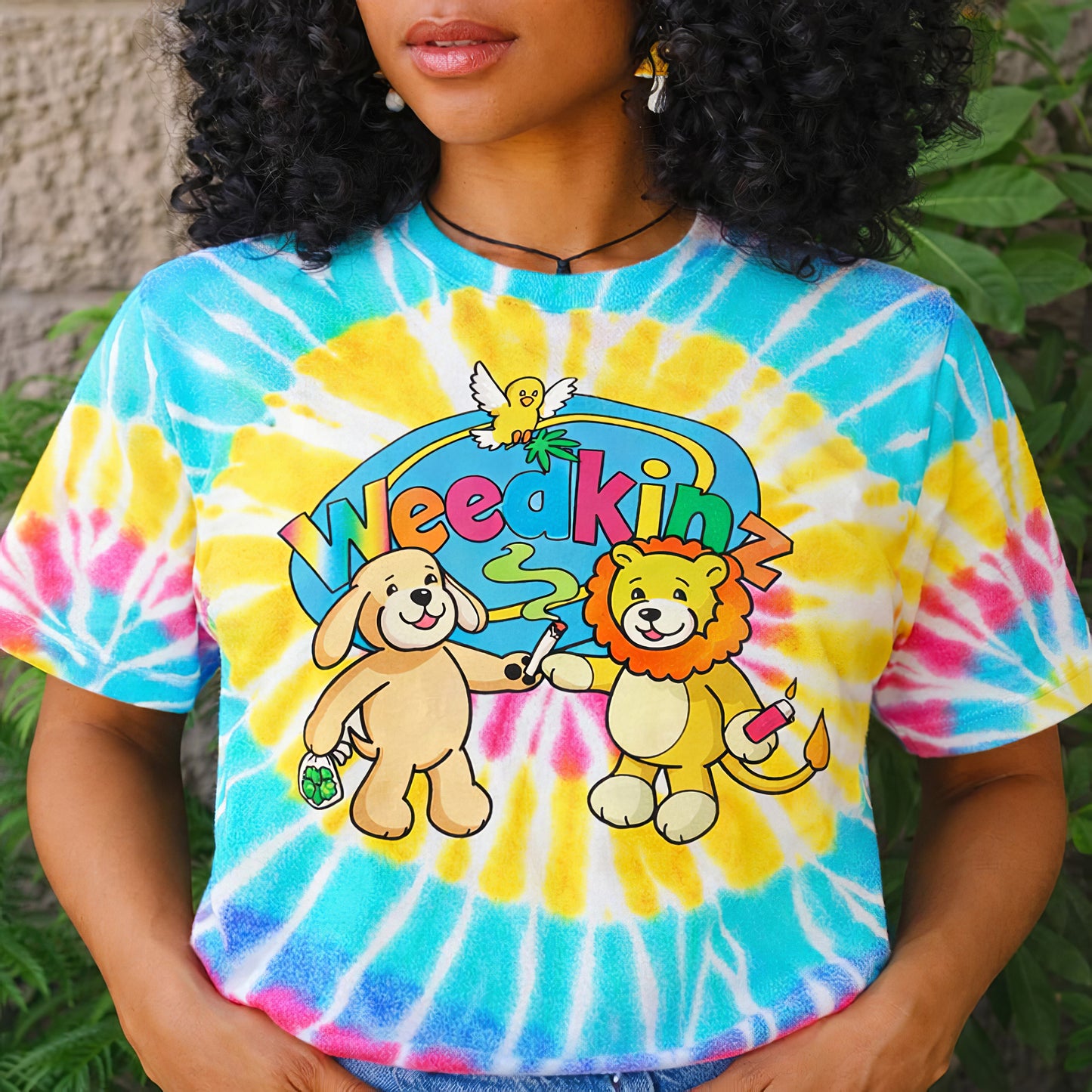 Weedkinz Playful Tie-Dye T-Shirt